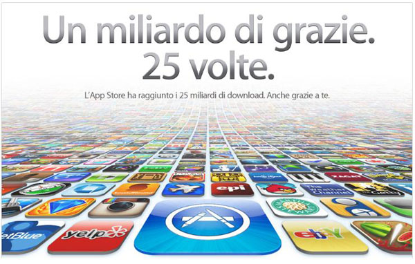 25 miliardi di app scaricate sull'App Store