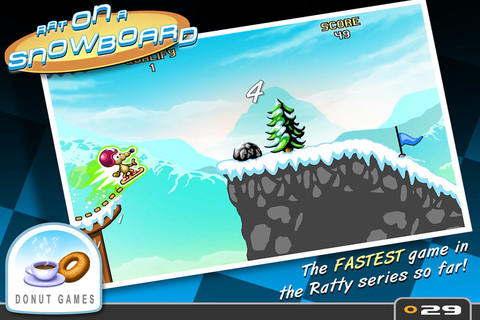 rat on a snowboard per iphone