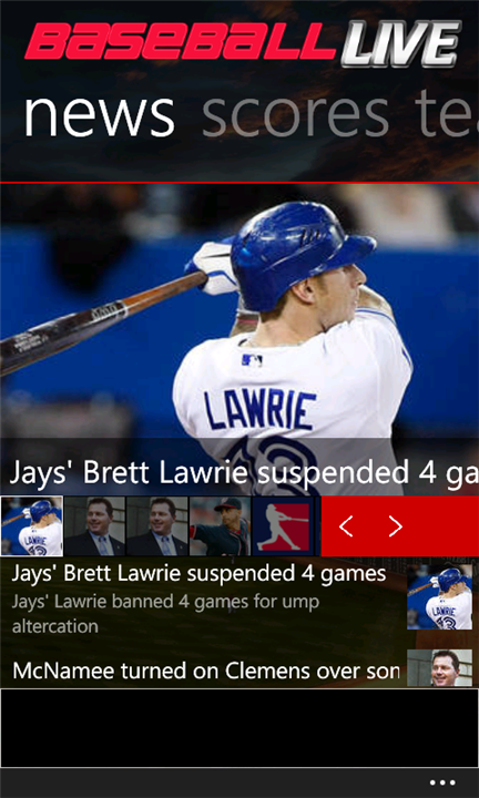 baseball live per windows phone