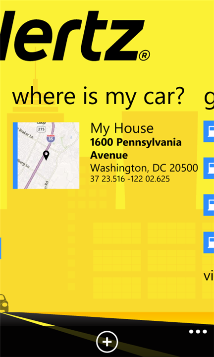 hertz car rental per windows phone