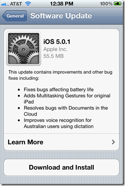 Apple aggiorna iOS 5 ma permangono problemi con la batteria dell’iPhone 4S