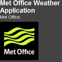 Met Office Weather Application mostra che tempo fa a Londra