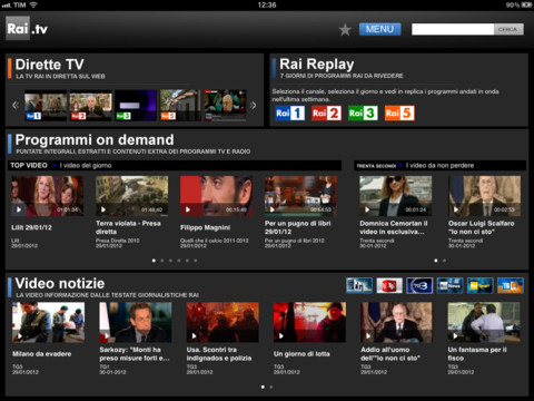 Rai tv per iPad