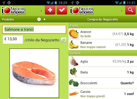 App Android per fare la spesa