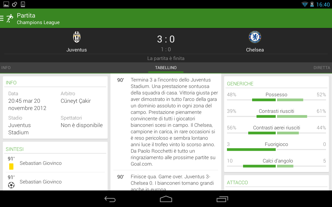 THE Football app: notizie sul calcio per Android