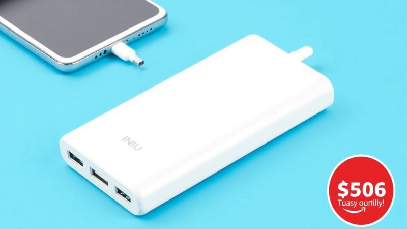 Offerta imperdibile su Amazon: powerbank INIU da 25.000 mAh con triplo sconto